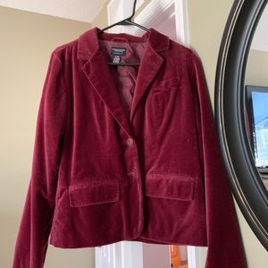 Velvet jacket maroon